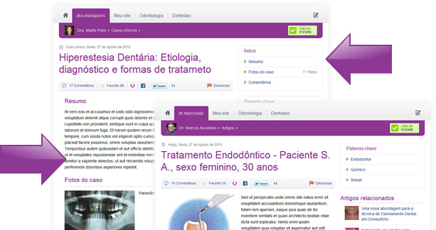 Compartilhe artigos e casos clínicos Compartilhe artigos e casos clínicos