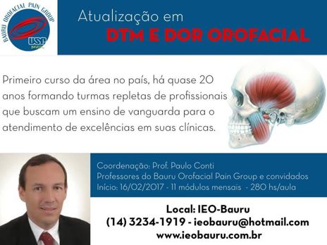 Atualização em Dtm e Dor Orofacial - Bauru Orofacial Pain Group