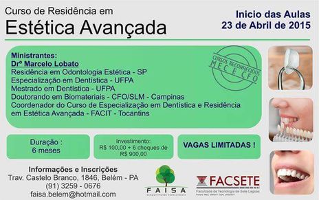 Curso de Residência em Odontologia Estética Avançada