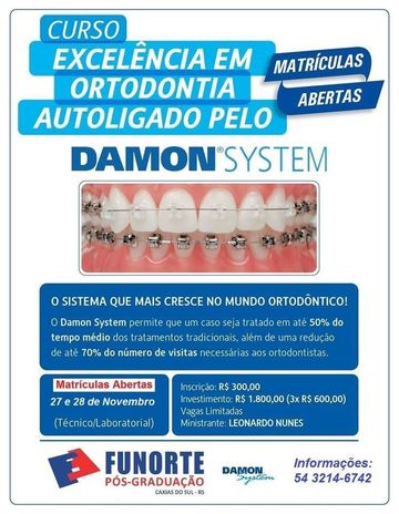 Curso de Credenciamento Sistema Damon - Ormco - Autoligado Passivo - Caxias do Sul