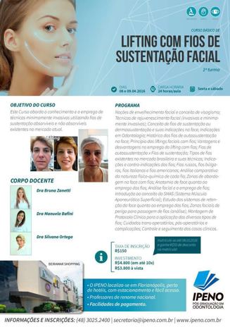 Curso Básico de Lifting com Fios de Sustentação Facial