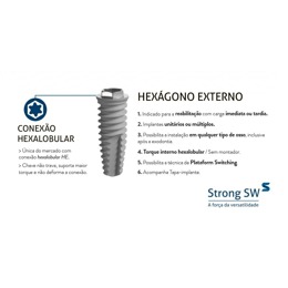 Implante Strong SW Hexágono Externo