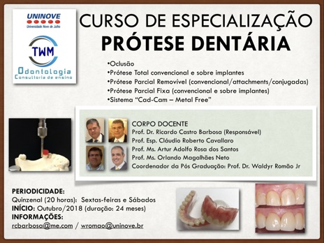 Especialização em Prótese Dentária