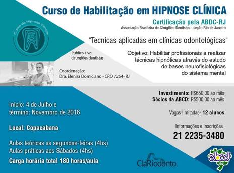 Curso de Habilitação em Hipnose Clínica