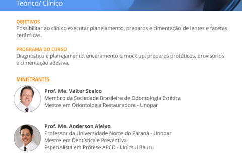 Aperfeiçoamento em LENTES E FACETAS CERÂMICAS – REALIDADE CLÍNICA