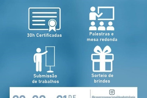 Certificação de 30h, palestras e mesa redonda, submissão de trabalhos e sorteios de brindes.