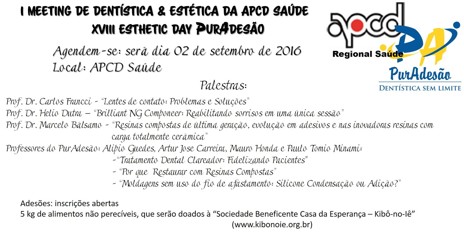 I Meeting de Dentística e Estética da Apcd Saúde