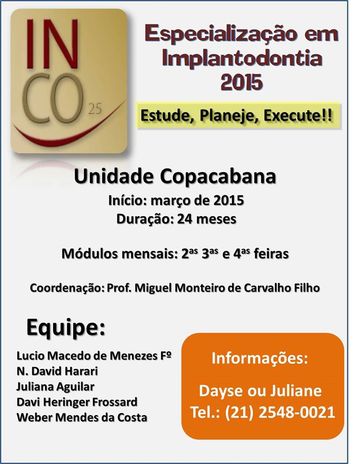 Curso de Especialização em Implantodontia