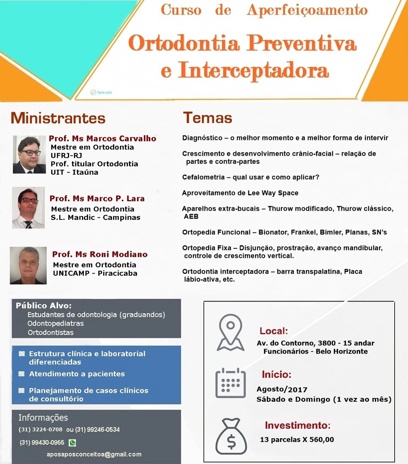 Curso de Aperfeiçoamento em Ortodontia Preventiva e Interceptadora