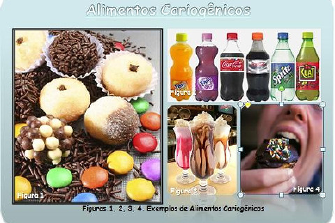 Alimentos cariogênicos são aqueles que contêm açúcar na sua composição e, quanto mais refinado o açúcar, maior será o efeito cariogênico. Alimentos cariogênicos são aqueles que contêm açúcar na sua composição e, quanto mais refinado o açúcar, maior será o efeito cariogênico.