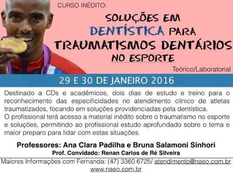 Curso: Soluções em Dentística para Traumatismos Dentários no Esporte