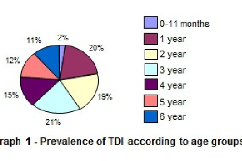 Graph 1 - Prevalence of TDI according to age groups