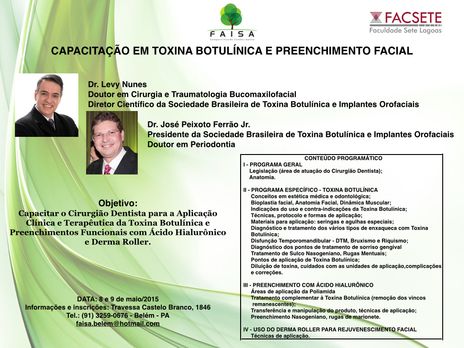 Capacitação em Toxina Botulinica, Preenchimento Facial e Derma Roller